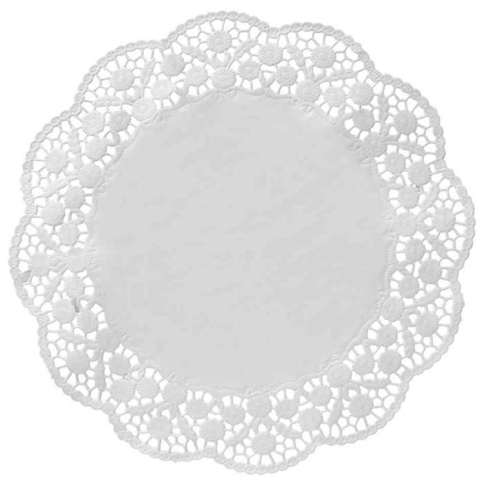 Lot De 6 Papiers Dentelles Pour Gateaux Rond Diametre 360mm Achat Vente Nappe De Table Cdiscount