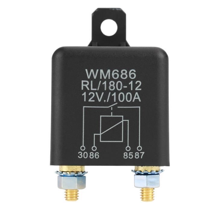 Relais de contrôle de batterie de voiture - WM686 100A Normal Open Heavy Duty Relais de démarreur de voiture for contrôle de batterie ON/OFF RL / 180 DC 12V Relais de contrôle de batterie de voiture - WM686 100A Normal Open Heavy Duty Relais de démarreur de voiture for contrôle de batterie ON/OFF RL / 180 DC 12V