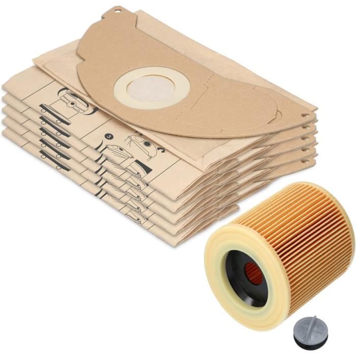 Lot De 5 Sacs D'aspirateur Pour Karcher 2.863-314.0 KFI 357 KA 40 WD2 Plus WD3 WD3s SE4001 SE4002
