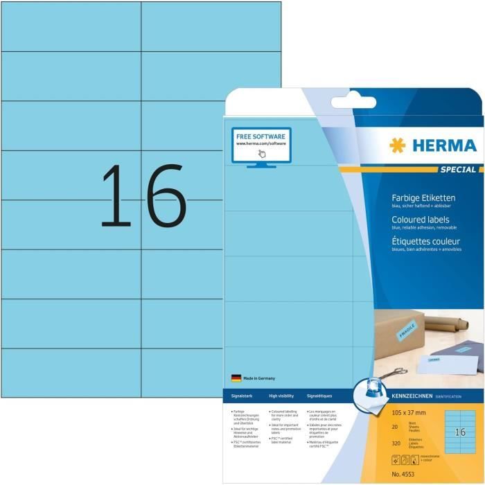 Feuilles D'étiquettes Redétachables Pripa - Format A4, Auto-adhésives Et Amovibles, Fabriquées En Allemagne