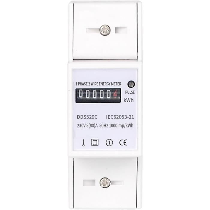 1 Pièce 5-80A 230V 50Hz Compteur D'énergie électrique Monophasé