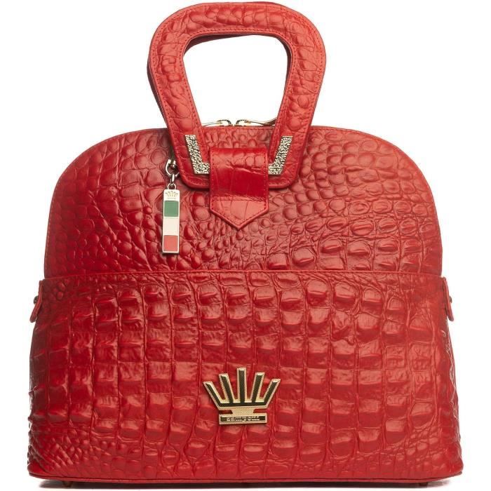 Sac à Main Femme Sequoia En Cuir Véritable - Couleur Beige - Style Porté épaule - Neuf Sans étiquette