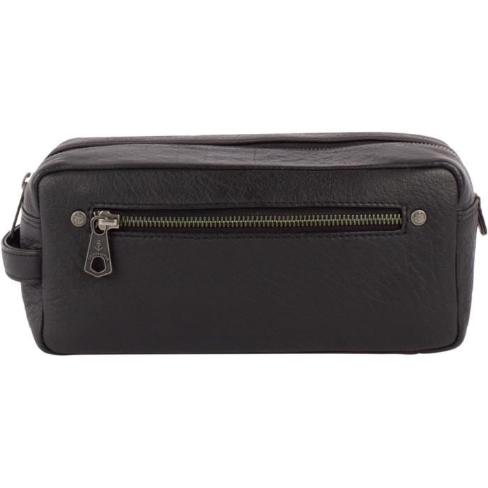 Trousse de maquillage en cuir PU pochette de toilette étanche voyage multifoncti