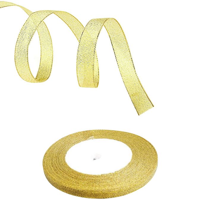 Lot De 2 Rouleaux Ruban Satiné Pailleté 6mm X 25m | Double Face | 32 Couleurs | Pour Emballage Cadeaux, Déco Fête & Noeuds Cheveux