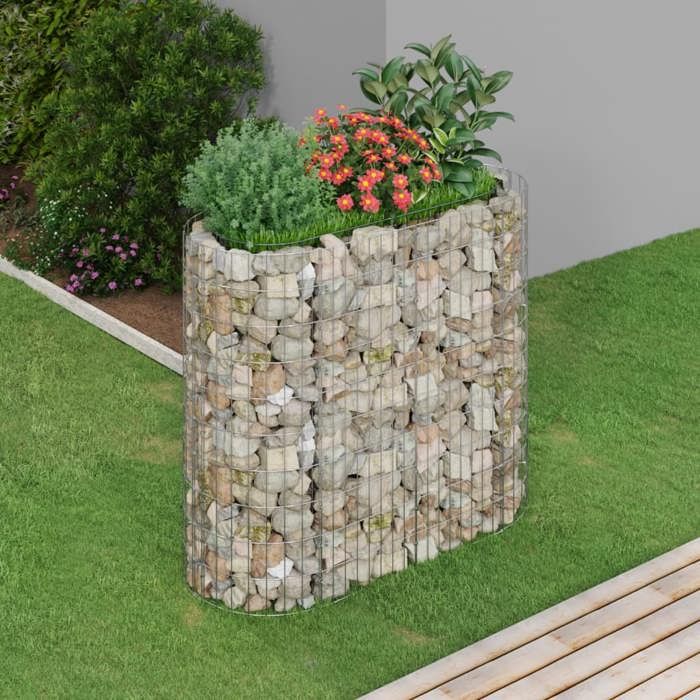 vidaXL Lit surélevé à gabion Fer galvanisé - vue 2