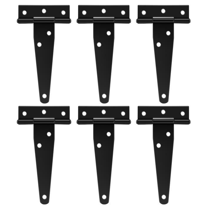 acier 150 mm Tee T Charnières Noir-Neuf environ 15.24 cm 20 x paires de 6 in
