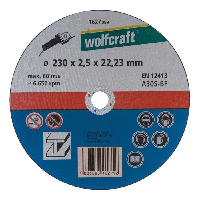 WOLFCRAFT 1 Disque à tronçonner métal - Ø 230 mm x 2.5 - Cdiscount