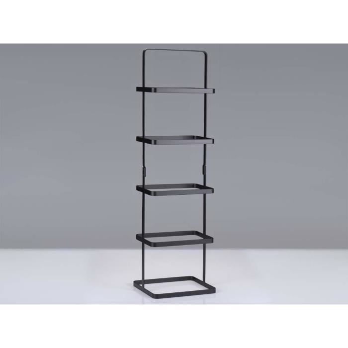 Yamazaki Home Étagère à Chaussures de 5 Niveaux de Chaussures Porte-Chaussures noir 22,0 x 77,0 x 14,5 cm