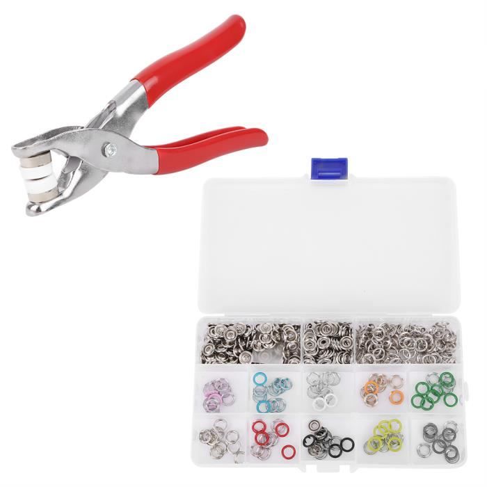 Lot De 200 Boutons Pression En Acier Inox Argenté – Avec Outils De Fixation – Sans Marque