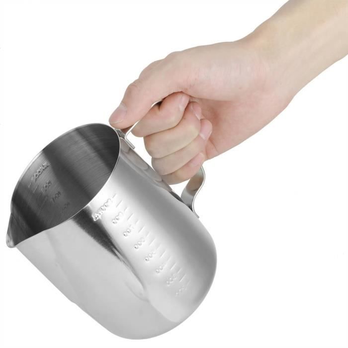 Pichet à Lait En Acier Inoxydable Pour Mousse à Lait - 240 Ml (8 Oz), Pour Café Latte, Cappuccino, Facile à Nettoyer - 2