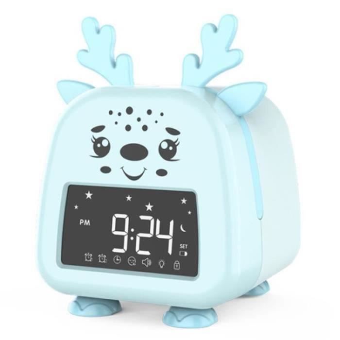 Réveil Veilleuse Capybara Pour Enfants - Horloge LED En Silicone Rechargeable, Alarme Avec Snooze - 4