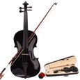 Violon 4/4 Pleine Grandeur Acoustique Violon Débutant Violin Set avec Étui,Colophane,Épaulière,Accordeur,Cordes,Archet de Violon-1