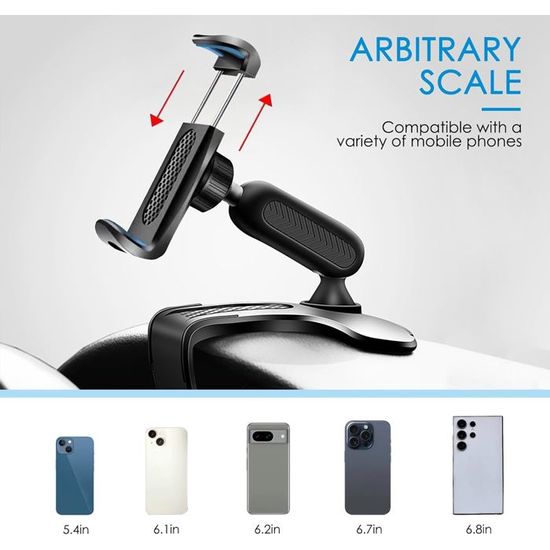 Support pour téléphone de voiture 360 degrés rotation support de
