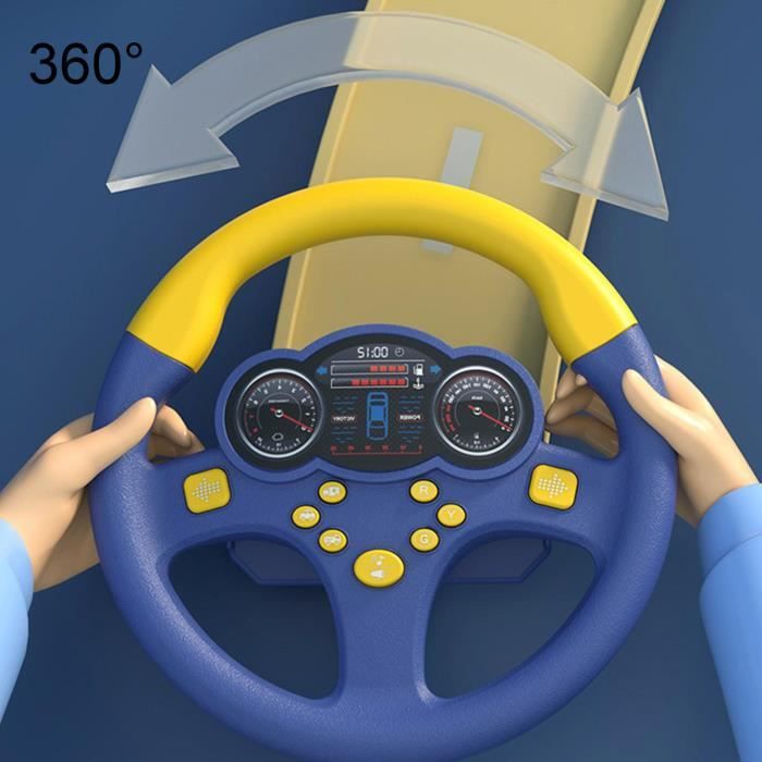 Jouet de conduite de voiture de simulation de jouet de volant d'enfants  avec des sons M Bleu - Cdiscount