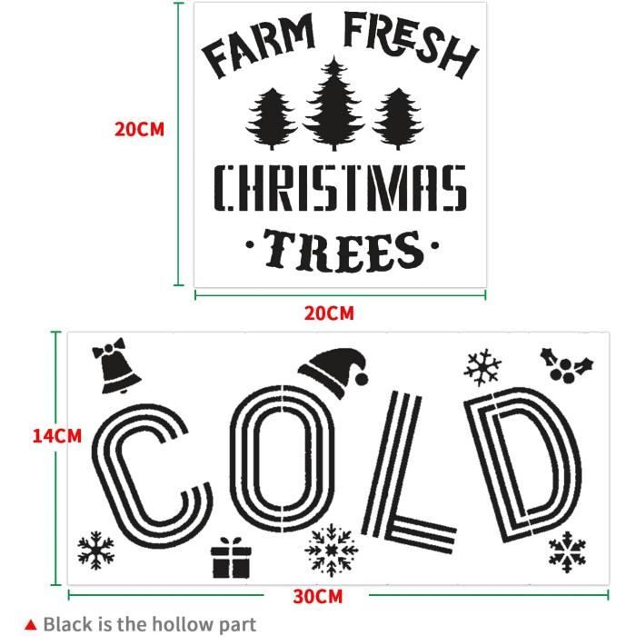 9 Pièces Pochoirs De Noël Pour Enfants - Stencils Réutilisables En PET Pour Bricolage, Cartes De Vœux Et Décorations Festives