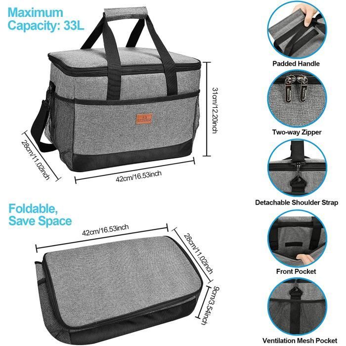 Sacs Isothermes Sac Isotherme Repas Pliable,Sac Isotherme Picnic Famille,Sac De Repas Sac Lunch Isotherme