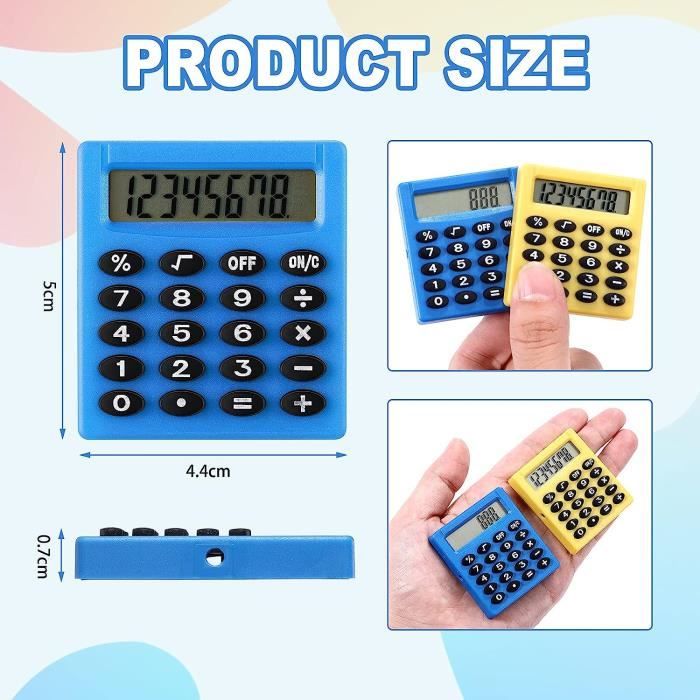 Mini Calculatrice de poche, Calculatrice de table, affichage avec 8 chiffres, double