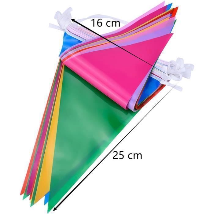 4m Fanion multicolore en toile de jute vintage pour décoration de fête 4m Fanion multicolore en toile de jute vintage pour décoration de fête