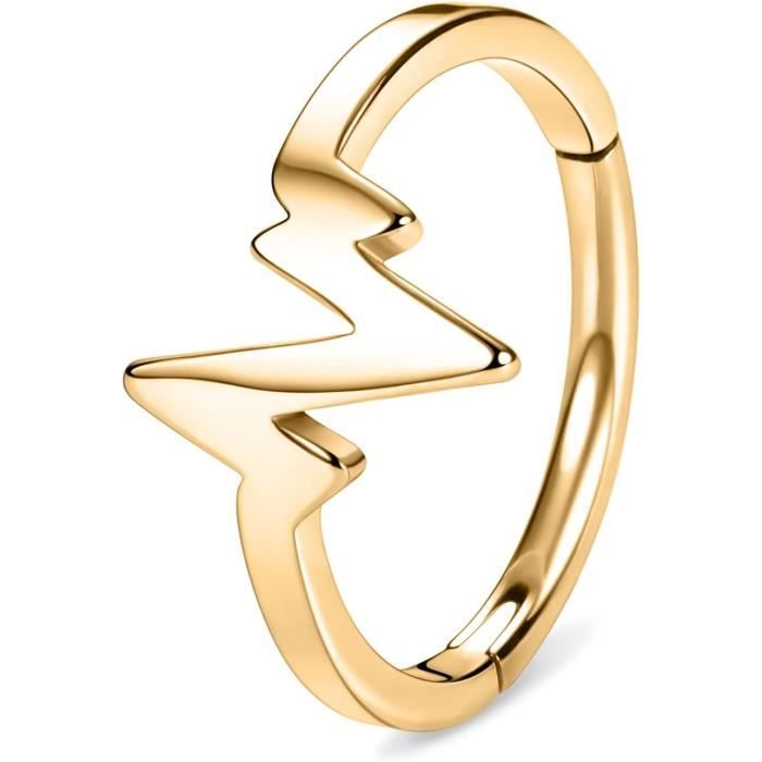 Melighting Boucles D'oreilles à Dos Plat En Or Massif 14 Carats