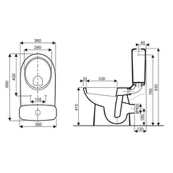 Cuvette suspendue prima+ allia rimfree abattant frein de chute on sale