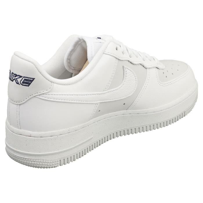 Baskets Nike AIR FORCE 1 07 LX Femme Blanc Gris Cuir Lacets 38 EU Blanc gris Cdiscount Chaussures