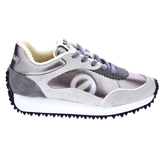 Baskets Femme NO NAME Punky Jogger Gris Lacets Textile Gris Cdiscount Chaussures