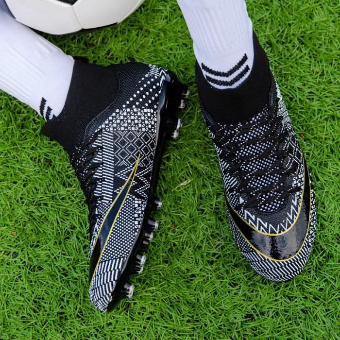 Chaussures de Football pour Hommes Pointes Chaussures de Football Grande  Taille Professionnelles en Plein Air Entraînement Chaussures de Sport  Garçon 