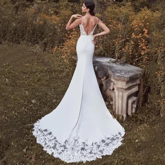 Robe De Mari e Sir ne En Dentelle Sexy Bretelles Spaghetti Col