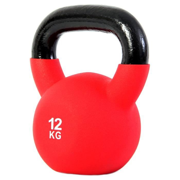 Kettlebell 4 Kg Avec Revêtement Néoprène – Poids En Fonte, Poignée Ergonomique Antidérapante | Pour Entraînement Force, Cardio, Fitness - 3