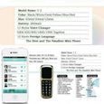 Téléphone Portable Mini Bluetooth Long-CZ V2 - MOONMINI - Gris - Format Monobloc - 0,66 po - 800 mAh-2