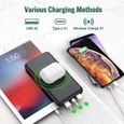 iPosible Batterie Externe à Induction Qi 26800mAh 18W PD avec USB Charge Power Bank Wireless 2 Input 4 Output QC3.0 Charge Rapide-2