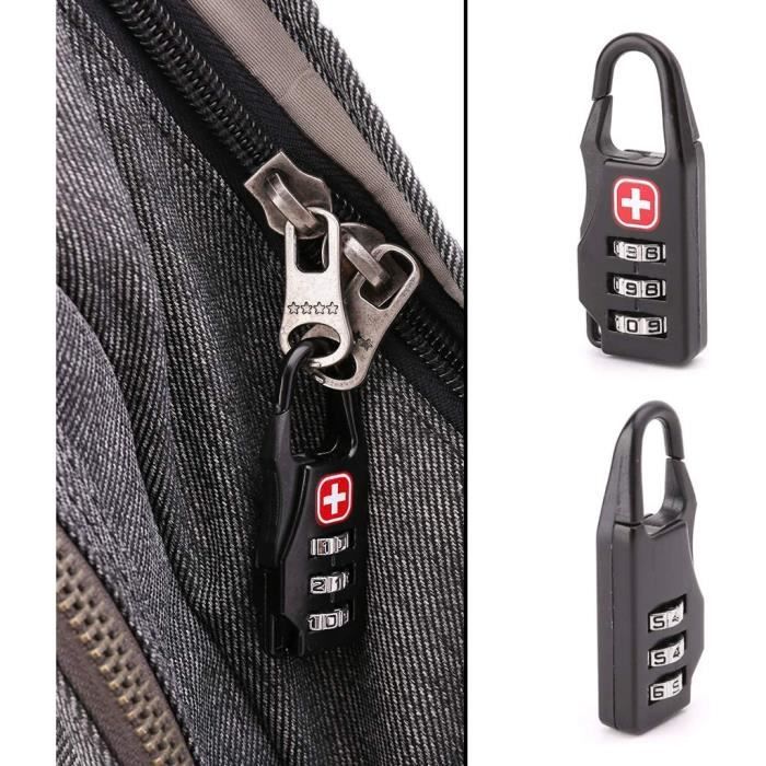 Mini sac à dos à combinaison avec cadenas à code pour bagages de voyage