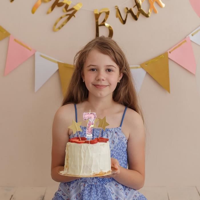 Bougies Anniversaire 7 ans, Papillon Bougies Anniversaire, Pink Bougies  d'anniversaire Personnalisées, Décorations de Anniversaires Gâteaux pour  Enfants Adulte : : Cuisine et Maison