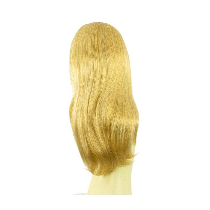 Demi-perruque Lisse Synthétique – Blond Clair Doré – Longueur 40 Cm – Référence 018 – Bonnet Moyen – Neuf Avec étiquettes