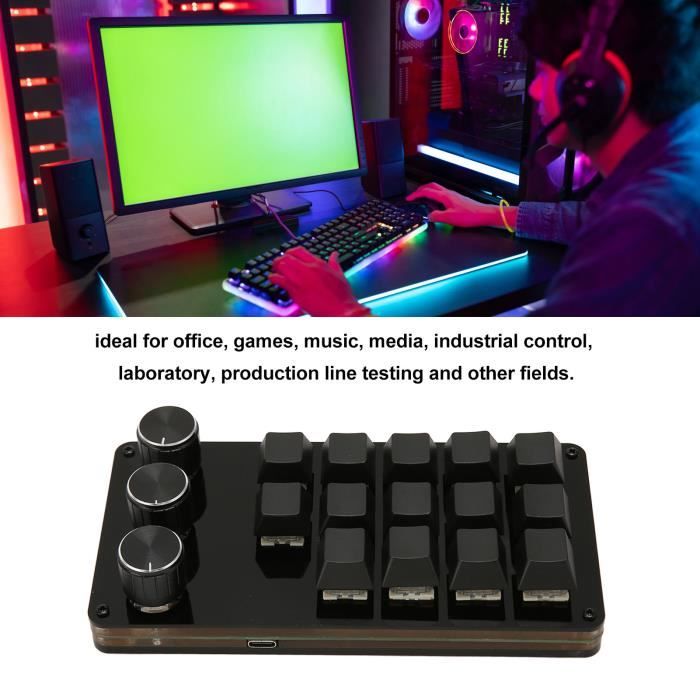 CEN Mini clavier personnalisé Jeu Mécanique Macro à une Main, Clavier ...