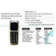 Téléphone Portable Mini Bluetooth Long-CZ V2 - MOONMINI - Gris - Format Monobloc - 0,66 po - 800 mAh-3