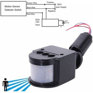 Interrupteur Détecteur De Mouvement Plafond PIR 110-220V - Réglable, Marque SODIAL, Neuf