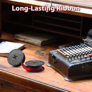 Lot De 4 Rubans Machine à écrire | Noir Et Rouge | Largeur 1,27 Cm | Compatible Plupart Des Modèles Manuels Et Calculatrices