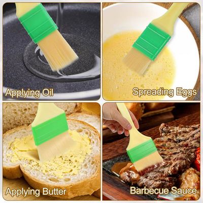 Lot 3 Pinceaux Pâtisserie Poils Naturels Manche Bois Long – Brosse Cuisine Silicone Pour Badigeonner, Griller, Huiler Ou Glacer