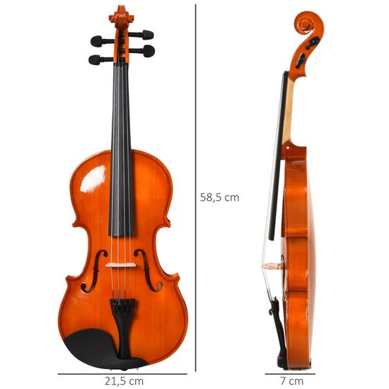 Bnineteenteam Violon en Bois 4//4 Kit Complet de Violon avec Support d/épaule Bow Colophane /Étui Dur Chiffon de Nettoyage pour d/ébutants Adultes