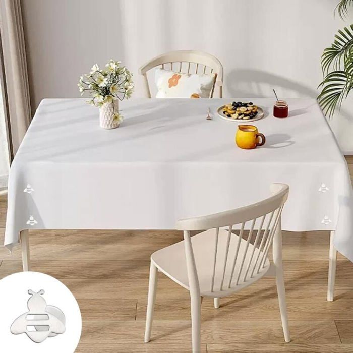Poids Magnétiques Pour Nappe Avec Motifs Abeille - En Acier Inoxydable, Parfaits Pour Extérieur, Pique-nique Et Jardin