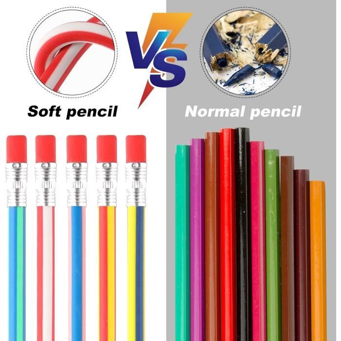 Crayons à papier flexibles de 32 cm (lot de 4)