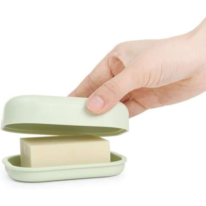 Porte-savon Portable étanche - Lot De 2 - 12x7,6x5 Cm - Matière PP - Pour Voyage, Salle De Bain, Sport - 8