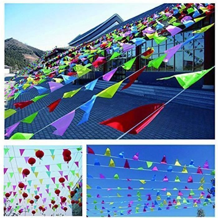 240M Multicolore Fanion Rubans 450pcs pour Célébration Événements Jardin Décoration Extérieure - Maison 240M Multicolore Fanion Rubans 450pcs pour Célébration Événements Jardin Décoration Extérieure - Maison