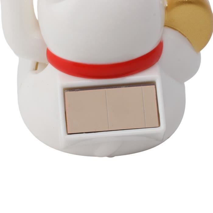 HERCHR Chat Maneki Neko,Chat Porte-Bonheur,Statuette Chat Japonais Porte Bonheur, Chat Ondulant