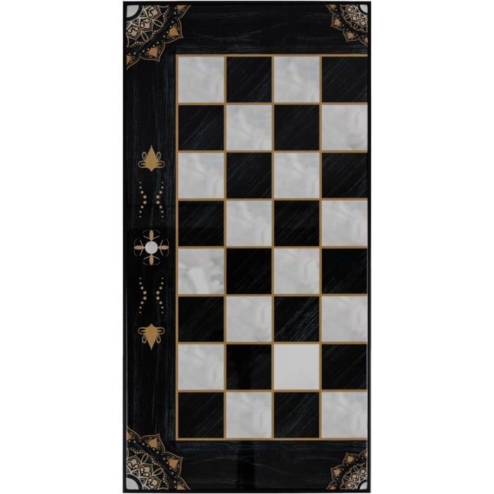 HBS GAMES Backgammon Midnight Pearl – Jeu De Société En Bois 48 Cm Avec Pions Acryliques – Design Nuit Étoilée Édition Limitée – Idéal Pour Adultes Et Soirées Entre Amis
