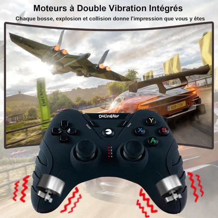 DuLingKer Manette Compatible pour PS4 Console, Bluetooth Sans Fil Manette  Compatible avec PS4 Pro Slim, Manette avec Vibration Fonction, Gyroscope 6