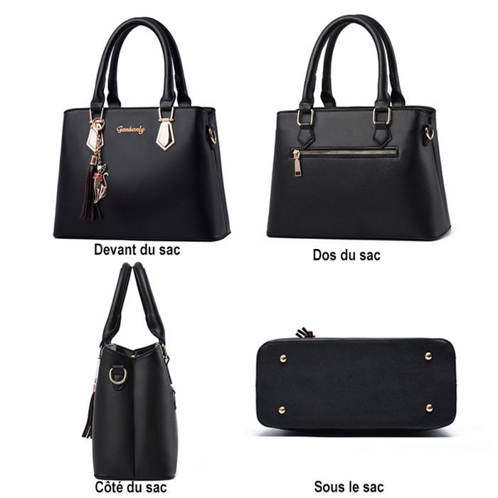 Kit Sac Fourre-tout Léger Noir 90 X 48 Cm - Idéal Voyage Ou Transport