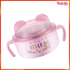 Bol à soupe avec poignée en céramique émaillée de style européen peint à la main, grande capacité, tasse à lait d'avoine, micro-ondes, J-490 ml
