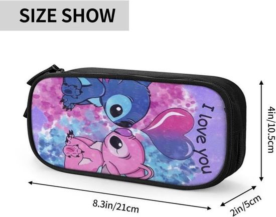 PROTAURI Sac à Dos Fille 3 En 1 Stitch - Cartable École Élémentaire Léger Avec Sac Déjeuner Et Trousse, Idéal Enfants & Adolescents
